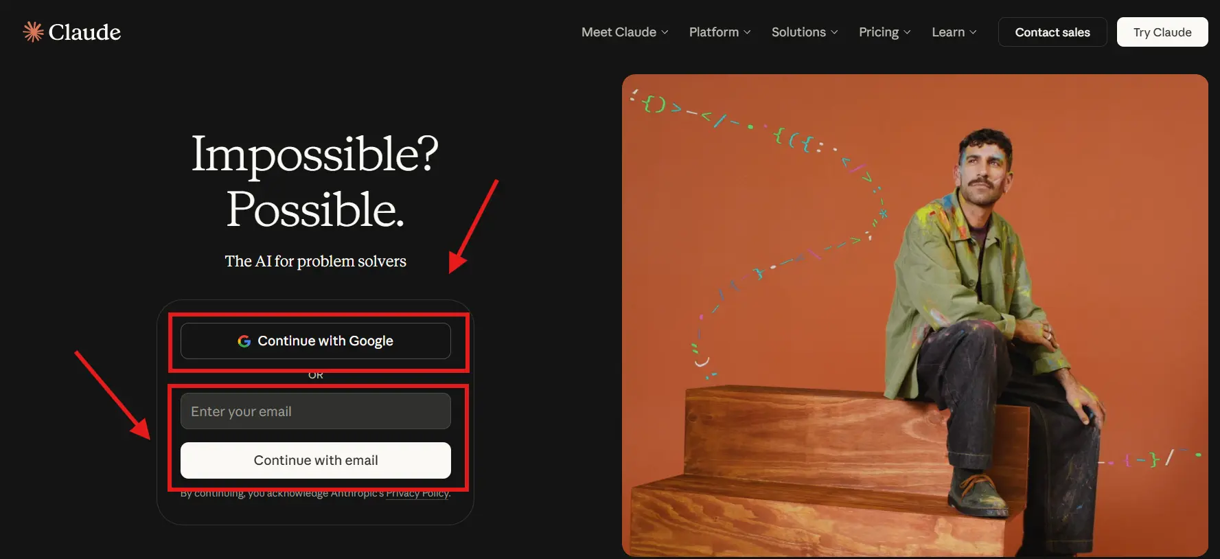 Реєстрація на офіційному сайті Клод АІ