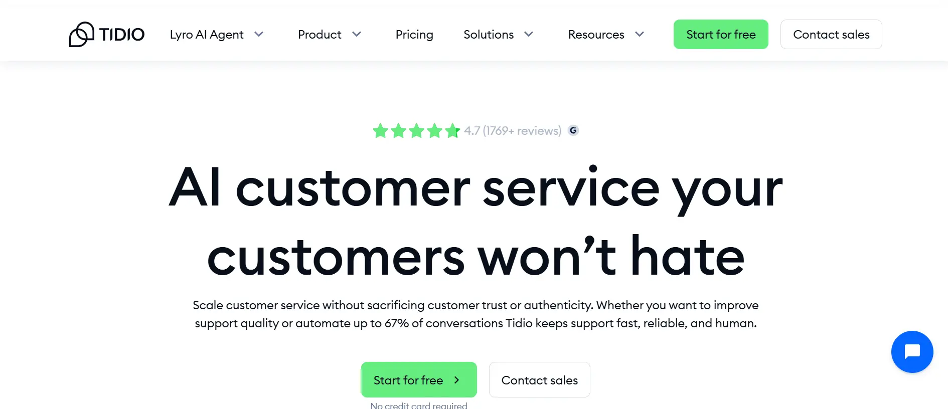 Тідіо ШІ головна сторінка сайту